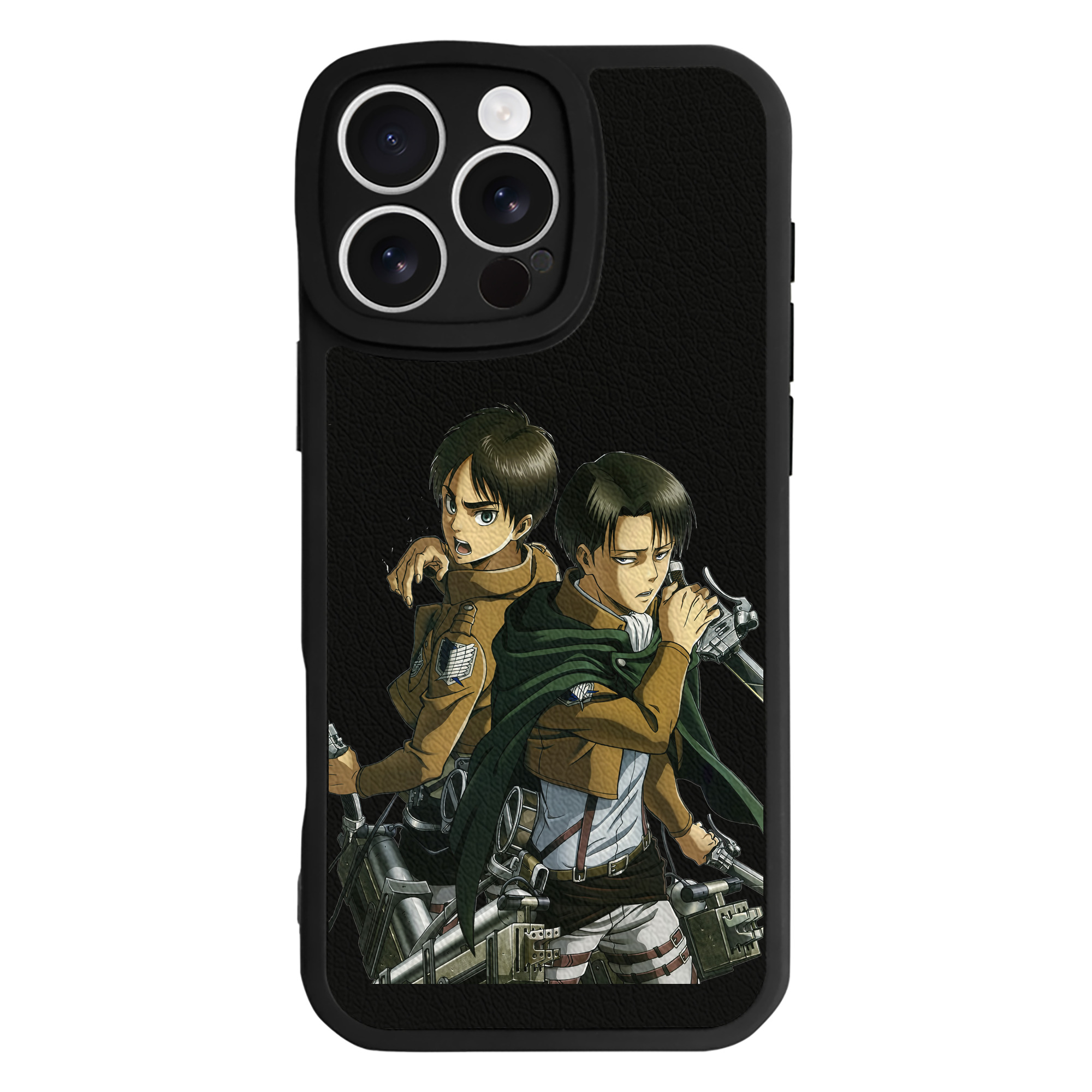 （画像用） 進撃の巨人 リヴァイ·アッカーマン Attack on Titan Levi Ackerman 【iPhone 16シリーズ対応】シリコンスマホケース（レザー調） 材質：シリコン